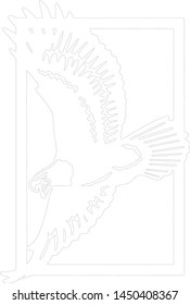 Eagle wall art design vector