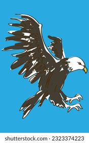 an eagle with a white head in flight