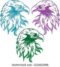 eagle wild watercolor vector bird