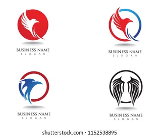 Eagle wing falcon logo and symbols