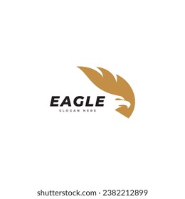Eagle wing flight logo. Hawk shield wings icon. Flying bird emblem. Vector illustration.