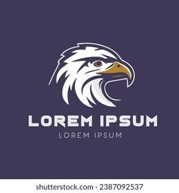 Eagle wing flight logo. Hawk shield wings icon. Flying bird emblem. Vector illustration.