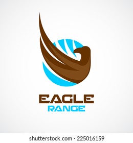 Eagle wing and head logo template