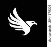 eagle wing head side view logo