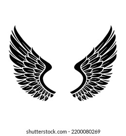 ala de águila aislada en un fondo blanco