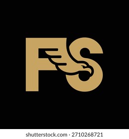 Eagle Wing Logo Design with Letter Combination, Modern Corporate Identity