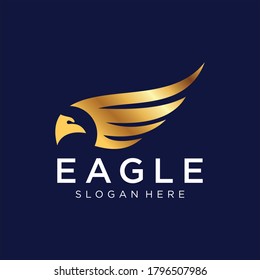 eagle wing logo design with luxurious style