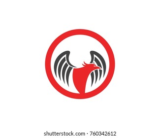 Eagle wing logo design template