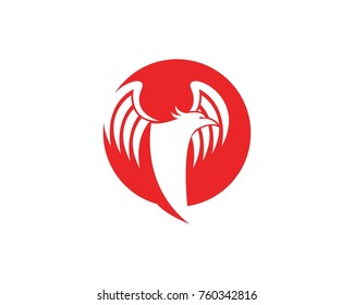 Eagle wing logo design template