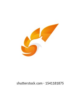 Eagle With Wing Logo Design Vector Template