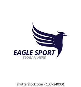 Eagle wing logo design vector image