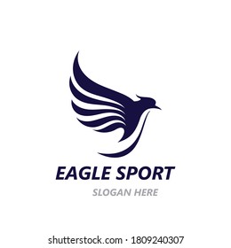 Eagle wing logo design vector image