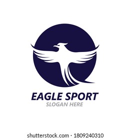 Eagle wing logo design vector image