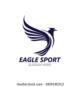 Eagle wing logo design vector image