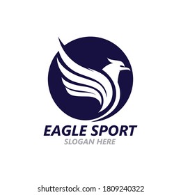 Eagle wing logo design vector image