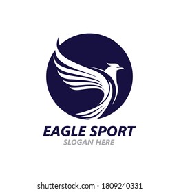 Eagle wing logo design vector image
