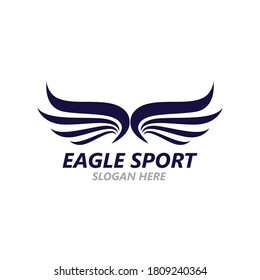 Eagle wing logo design vector image