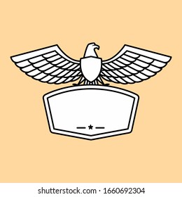 Eagle and wing logo template