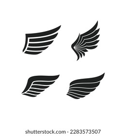 eagle wing logo vector of wings falcon icon angel symbol collection set feather hawk clipart