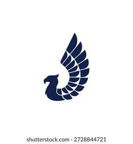 Vetor de logotipo de silhueta de asa águia