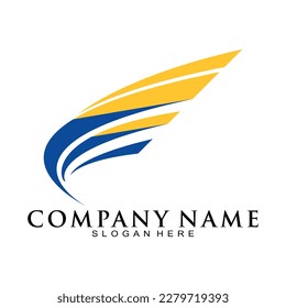 Eagle wing symbol logo design