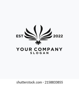 plantilla de diseño de logotipo creativo de alas de águila