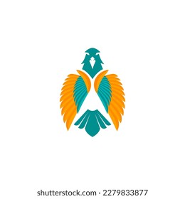 diseño del logotipo de las alas del águila volante