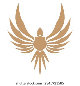 Eagle wings illustration logo design