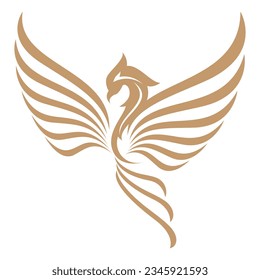 Eagle wings illustration logo design