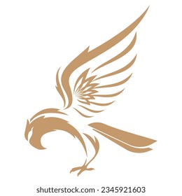 Eagle wings illustration logo design