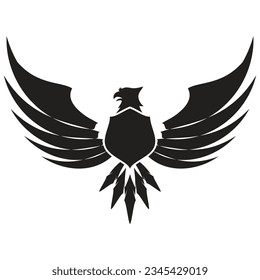 Eagle wings illustration logo vector