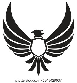 Eagle wings illustration logo vector