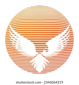 Logo de la ilustración de las alas del águila vectorial