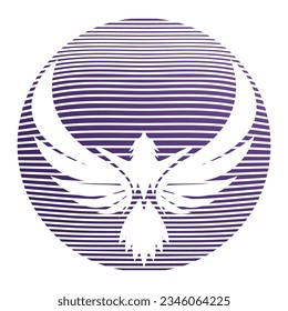 Eagle wings illustration logo vector