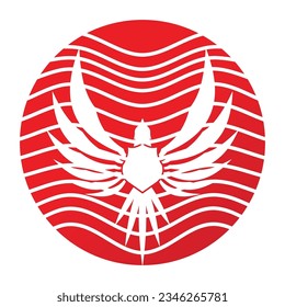 Logo de la ilustración de las alas del águila vectorial