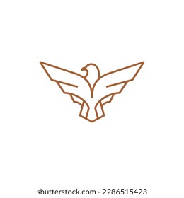Eagle wings line simple logo