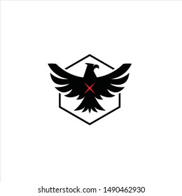 Eagle Wings Logo Design Animal Vector, Bird and Wildlife Fauna Graphic Element