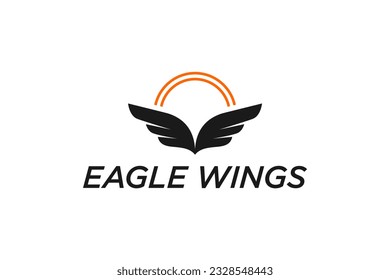 Eagle wings logo design icon symbol bird fly