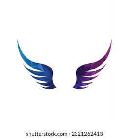 Eagle Wings Logo design vector template. Luxury corporate heraldic flying Falcon Phoenix Hawk bird Logotype concept icon.
