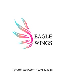 eagle wings logo icon, simple logo icon for beauty or business company