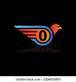 Eagle Wings Logo Initials O, O Logo, Bird Letter O Logo