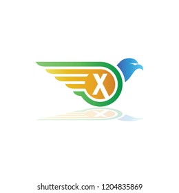 Eagle Wings Logo Initials X, X Logo, Bird Letter X Logo