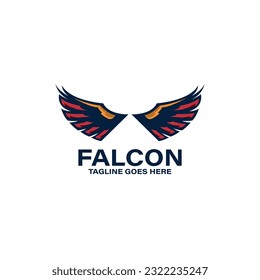 eagle with wings. eagle wings logo vector