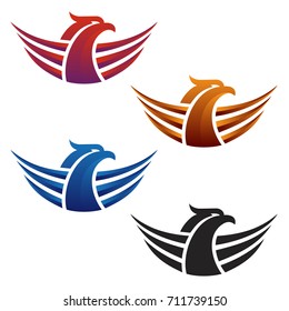 eagle wings logo vector eps 10