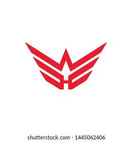eagle wings logo vector icon illustration