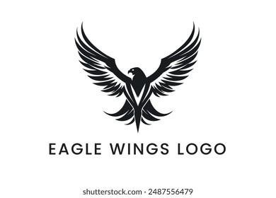  eagle wings Logo Vector Sublimation Design	
