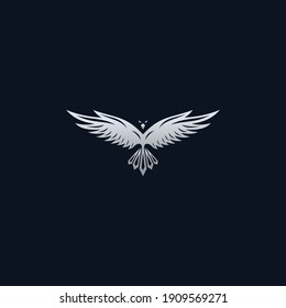 Adler-Flügel männliche Konzept Logo-Design Vektorgrafik