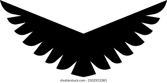 Eagle wings,  pairs of hawk eagle angel wings, Bird wings, angel wings elements. Vector Illustration 