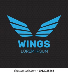 Eagle wings vector. Wings angel isolated. Bird wings cartoon art set