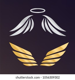 Eagle wings vector. Wings angel isolated. Bird wings cartoon art